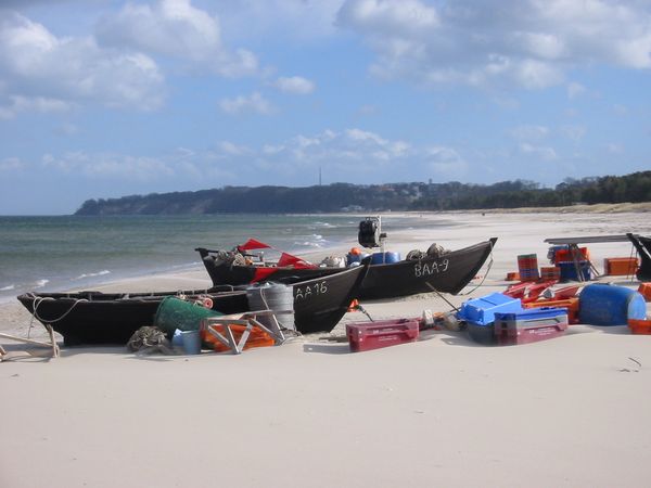 Fischerboote am Strand